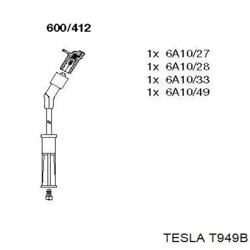 Купити T949B Tesla Провід високовольтні, комплект