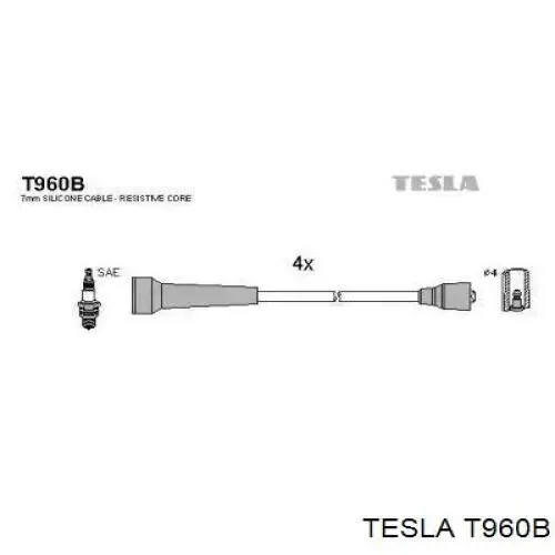 Високовольтні дроти T960B Tesla