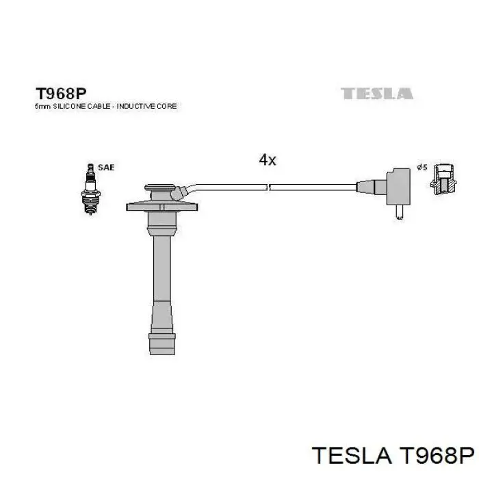 Купити T968P Tesla Провід високовольтні, комплект
