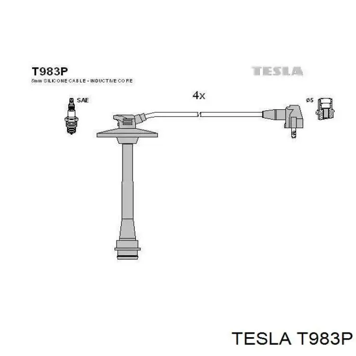 T983P Tesla Проводи високовольтні