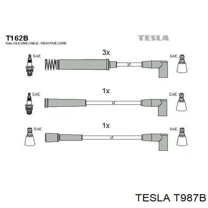 Дроти запалювання Tesla T987B ціна, від 18.63 USD