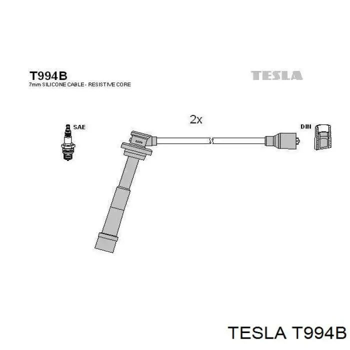 Дроти запалювання Tesla T994B ціна, від 16.84 USD