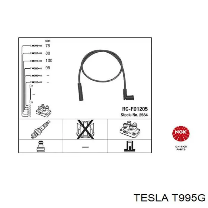 T995G Tesla Проводи високовольтні