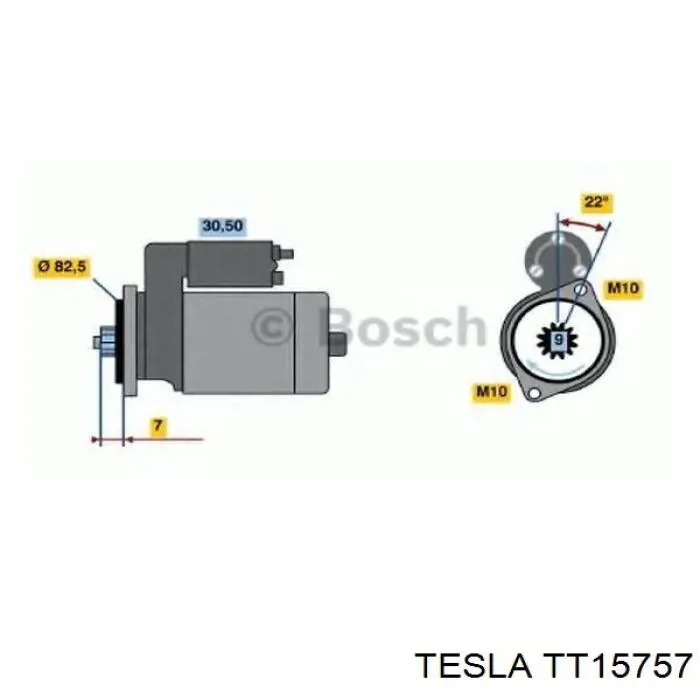 Стартер TT15757 Tesla