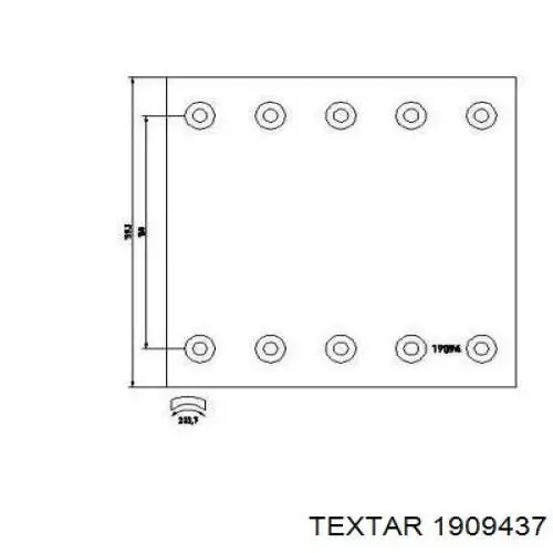 Купити 1909437 Textar Накладка гальмівна задня (TRUCK)