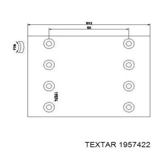 Накладка гальмівна задня (TRUCK) Textar 1957422 ціна, від 84.40 USD