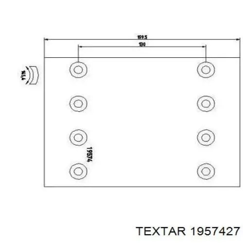 Накладка гальмівна задня (TRUCK) 19574180008T099 Textar
