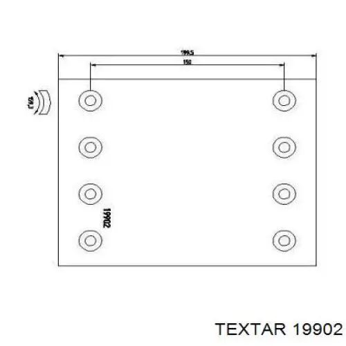 RL204610A8 Fomar Roulunds Накладка гальмівна задня (TRUCK)