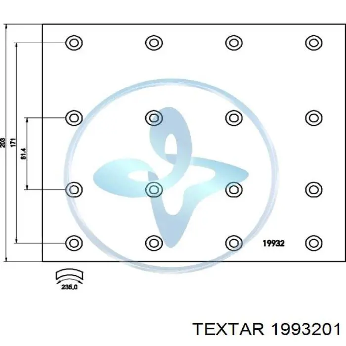 Накладка гальмівна передня (TRUCK) 1993201 Textar
