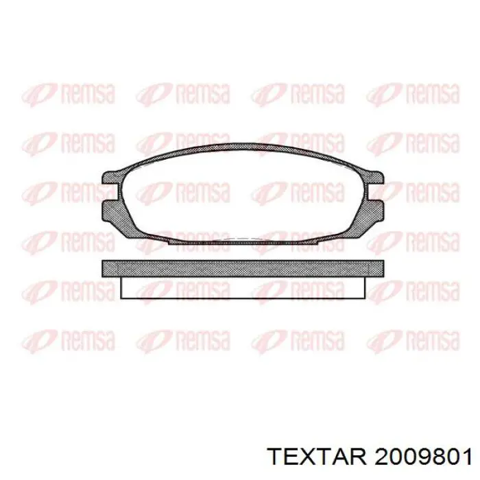 Колодки гальмові задні, дискові 2009801 Textar