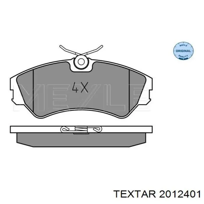 2012401 Textar колодки гальмівні передні, дискові