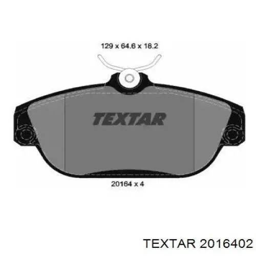 Гальмівні колодки Textar 2016402 ціна, від 23.00 USD