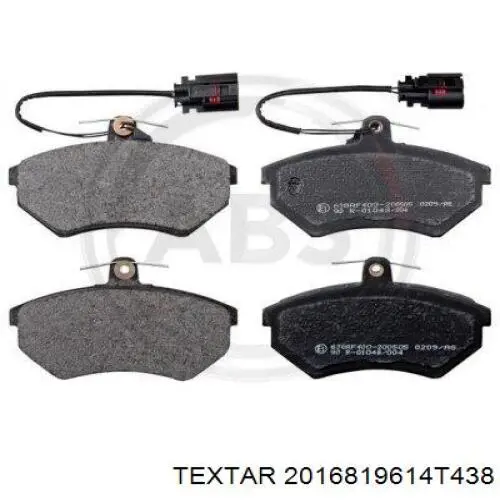 Купити 2016819614T438 Textar Колодки гальмівні передні, дискові