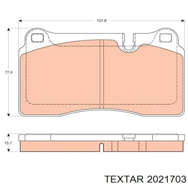 2021703 Textar Передні гальмівні колодки