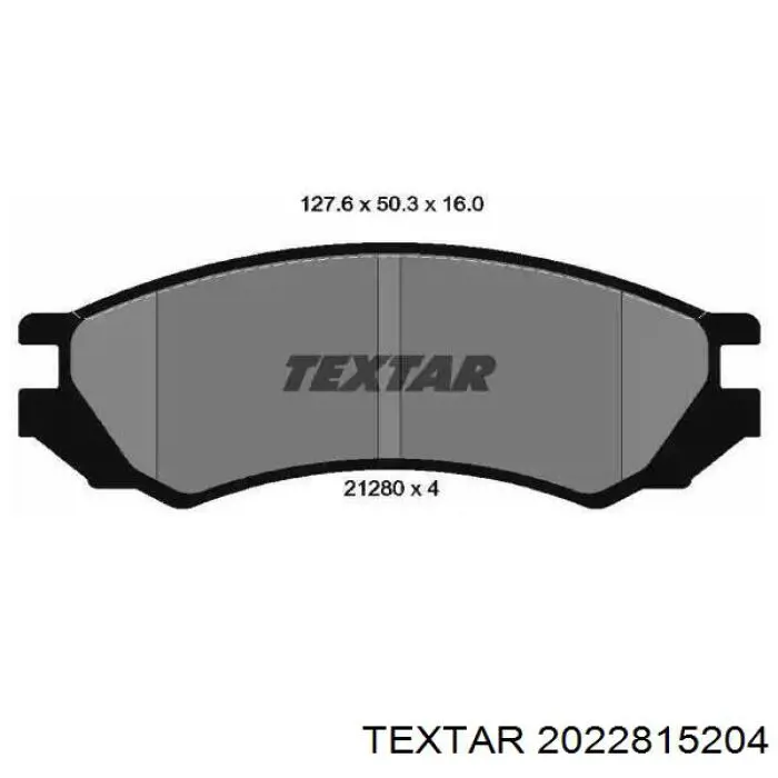 Передні тормозні колодки 2022815204 Textar