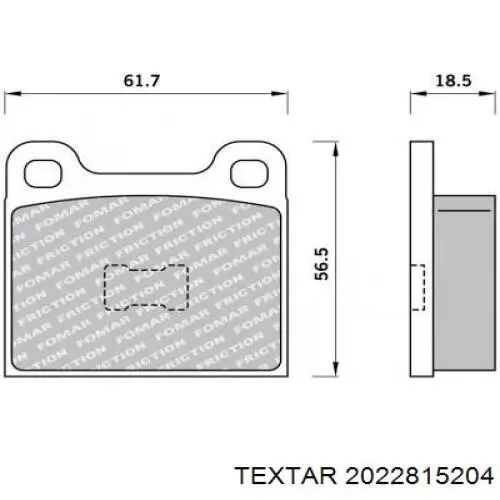 Тормозні колодки Textar 2022815204