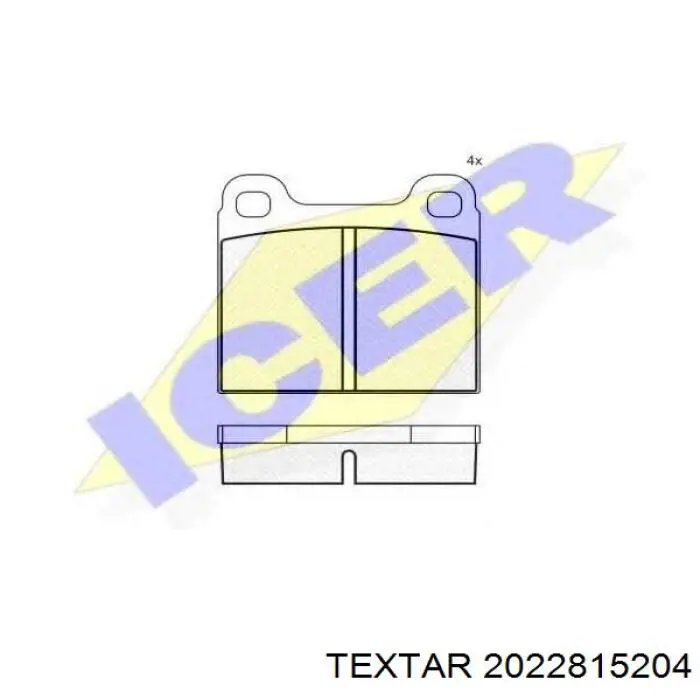 2022815204 Textar Передні гальмівні колодки