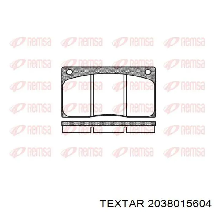 2038015604 Textar колодки гальмівні передні, дискові
