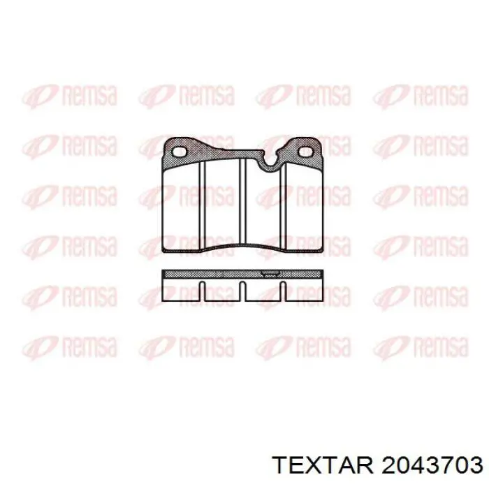 Колодки гальмівні передні, дискові 2043703 Textar