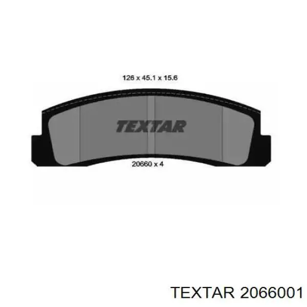 Гальмівні колодки Textar 2066001 ціна, від 11.77 USD