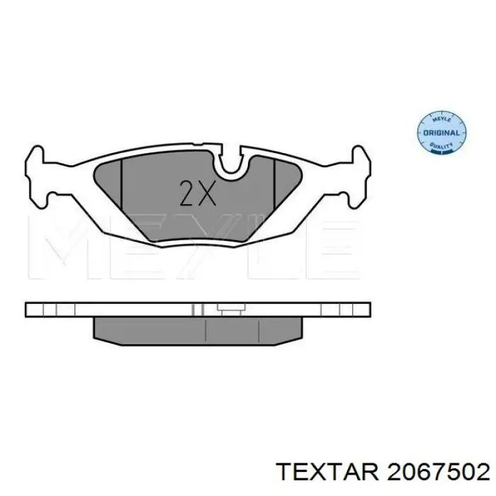 Задні гальмівні колодки Textar 2067502 ціна, від 12.07 USD