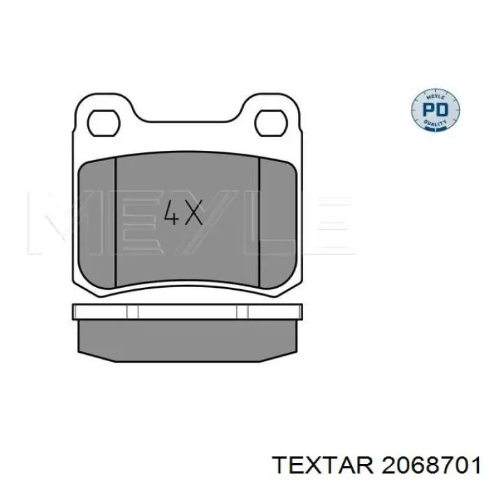 Купити 2068701 Textar Задні колодки