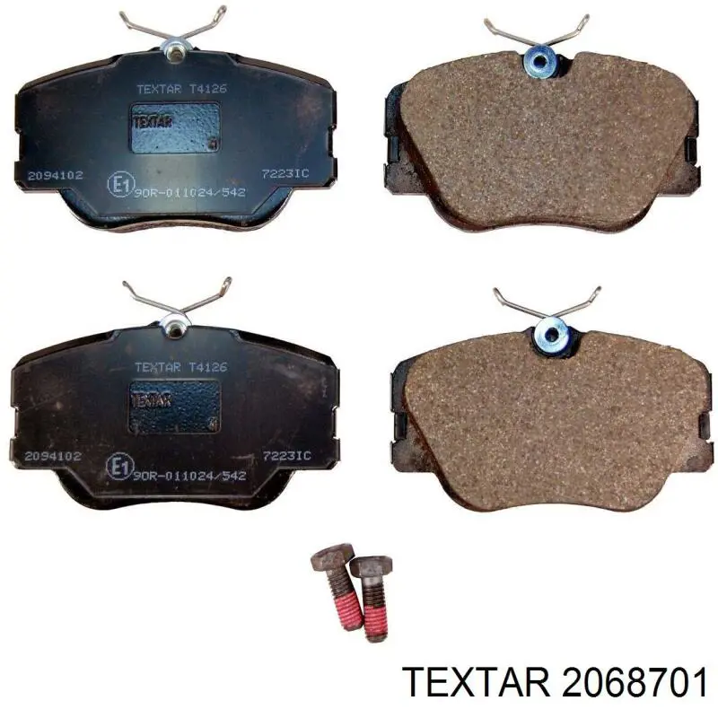 Задні гальмівні колодки 2068701 Textar