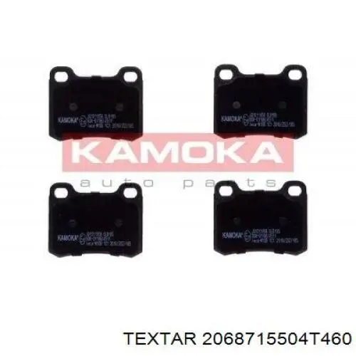 2068715504T460 Textar Колодки гальмівні задні, дискові