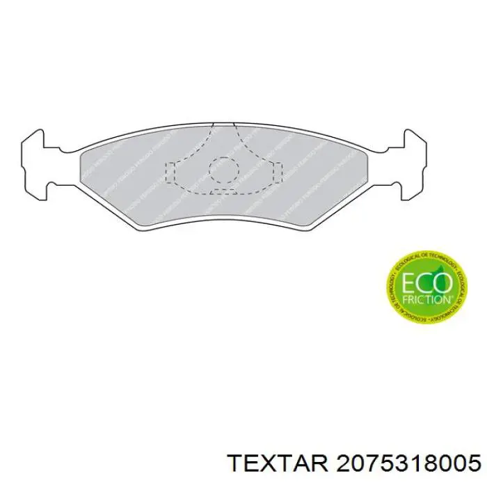 Колодки гальмівні передні, дискові 2075318005 Textar