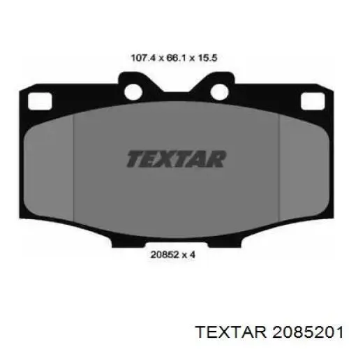 Гальмівні колодки Textar 2085201 ціна, від 10.13 USD