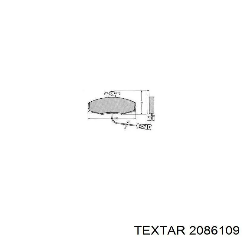 Гальмівні колодки Textar 2086109 ціна, від 11.54 USD