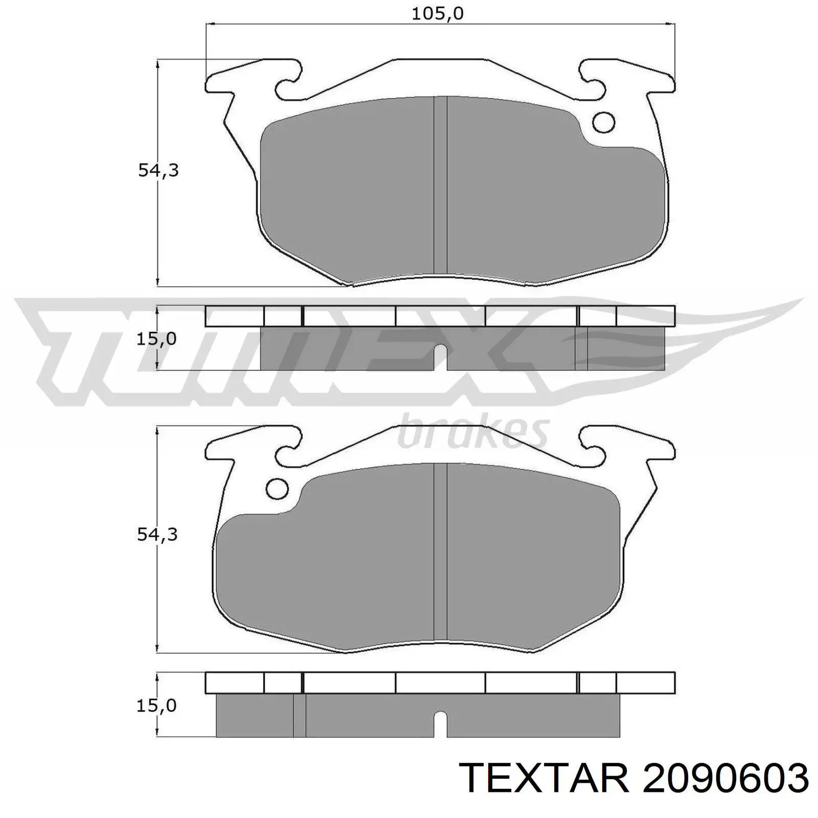 Гальмівні колодки Textar 2090603 ціна, від 15.72 USD