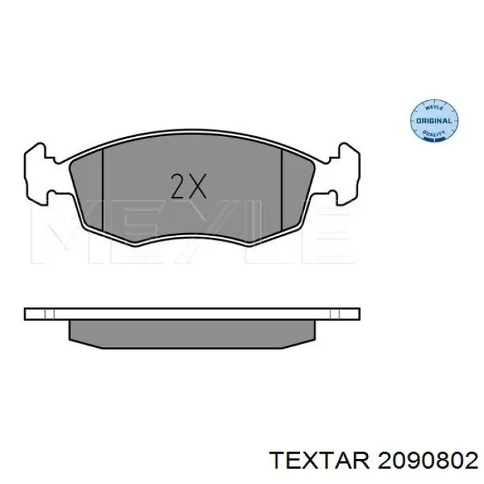 Колодки гальмівні передні, дискові 2090802 Textar