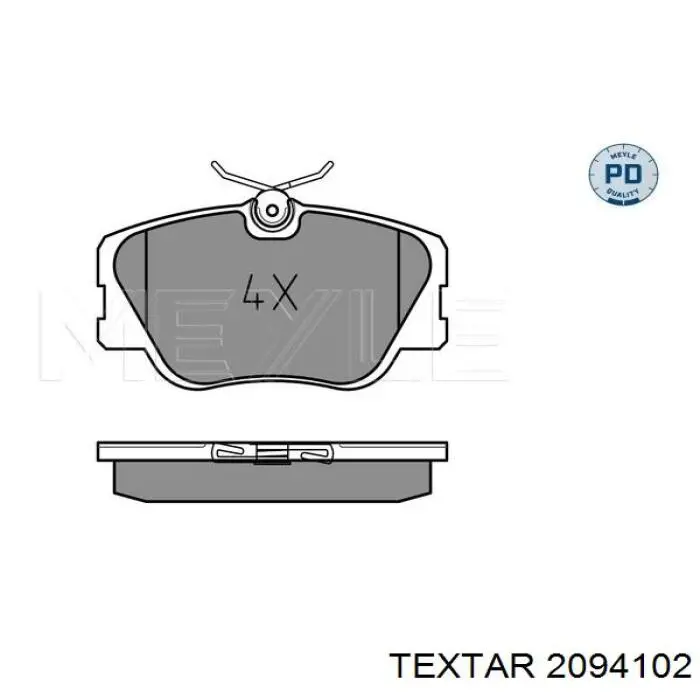 Гальмівні колодки Textar 2094102 ціна, від 21.22 USD