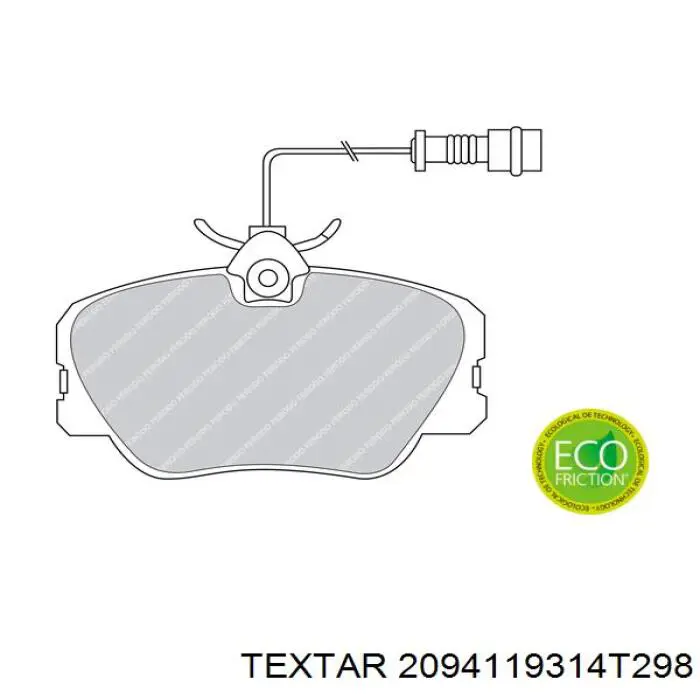 Гальмівні колодки Textar 2094119314T298 ціна, від 20.26 USD