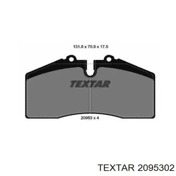 Колодки гальмівні передні, дискові 2095302 Textar