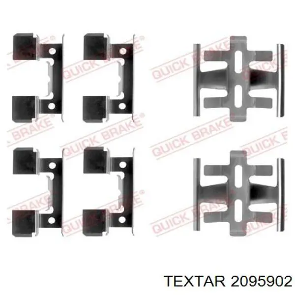 2095902 Textar колодки гальмівні передні, дискові