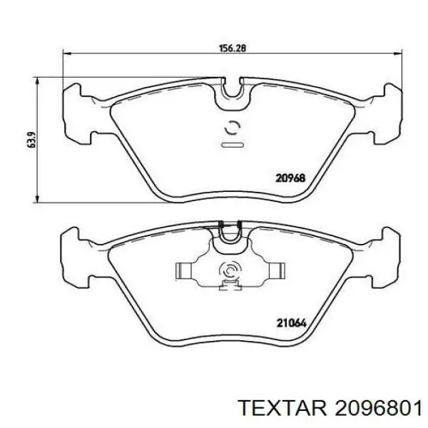 Купити 2096801 Textar Колодки гальмівні передні, дискові