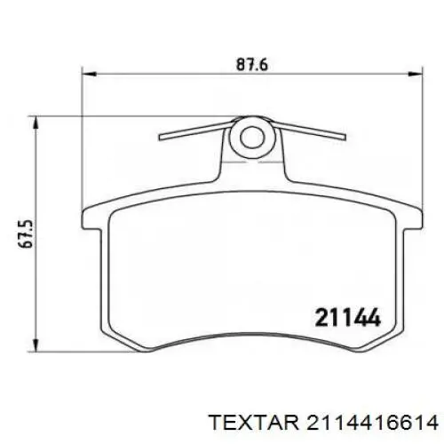 Купити 2114416614 Textar Задні колодки