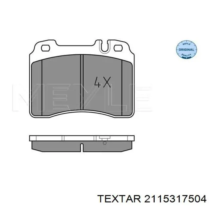Гальмівні колодки Textar 2115317504 ціна, від 19.60 USD