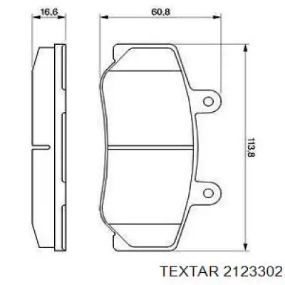 Передні тормозні колодки 2123302 Textar