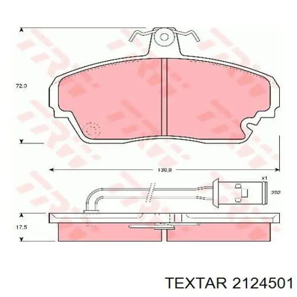 Колодки гальмівні передні, дискові 2124501 Textar