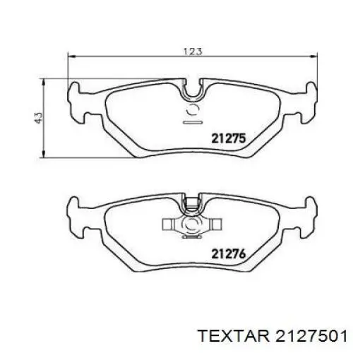 Задні гальмівні колодки Textar 2127501 ціна, від 15.81 USD