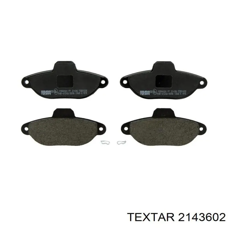 Купити 2143602 Textar Колодки гальмівні передні, дискові