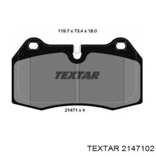 Гальмівні колодки Textar 2147102 ціна, від 36.99 USD