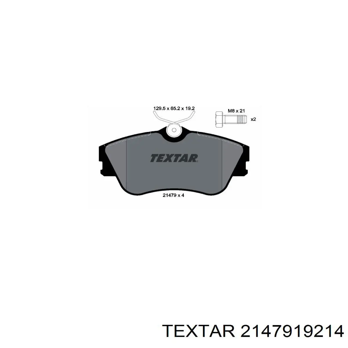 Купити 2147919214 Textar Колодки гальмівні передні, дискові