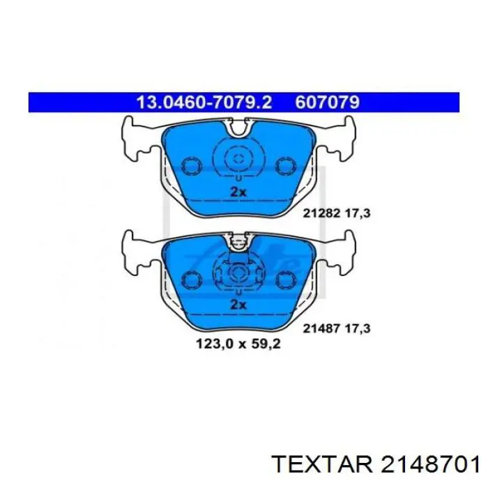 Задні дискові колодки Textar 2148701