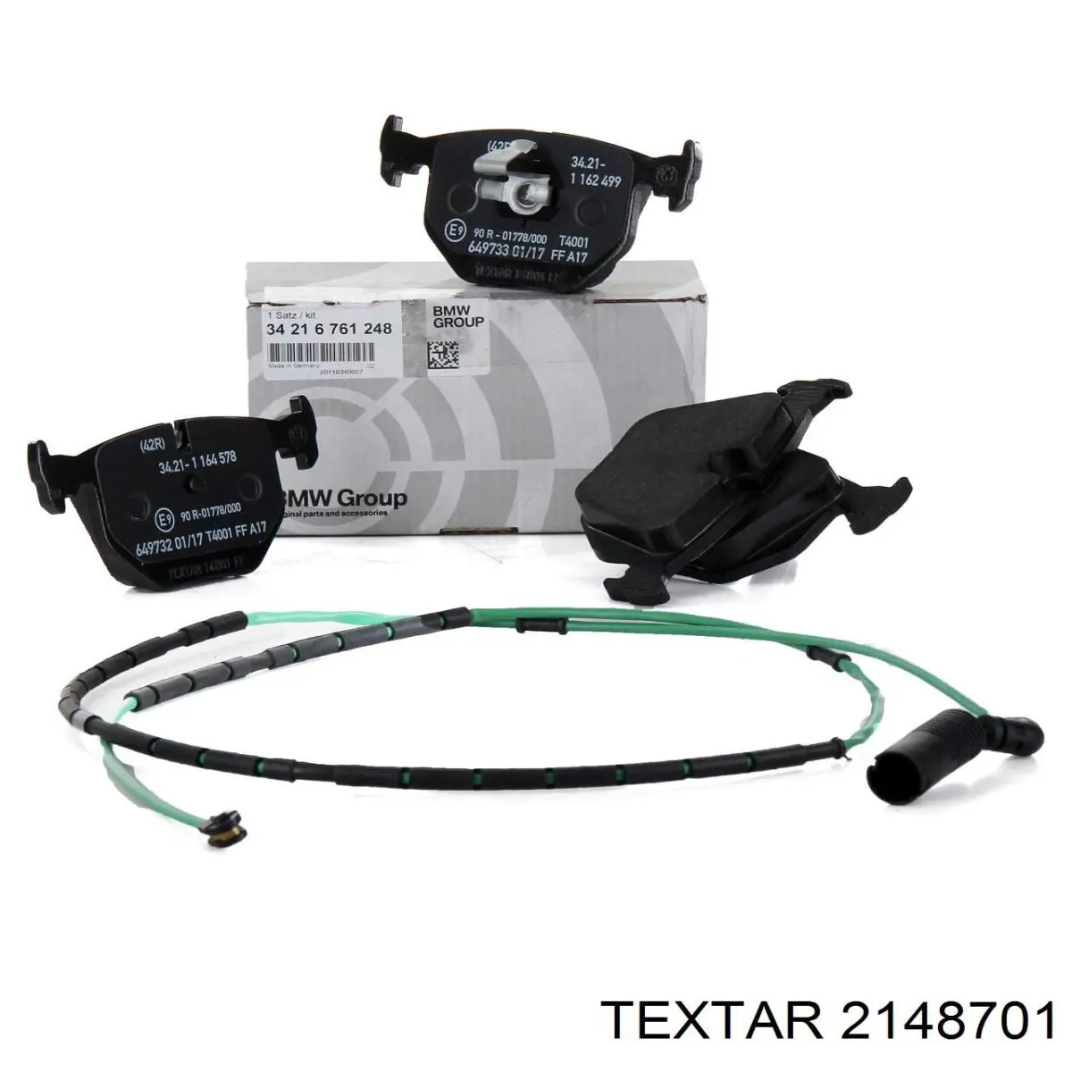 2148701 Textar Колодки гальмівні задні, дискові