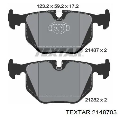 Задні гальмівні колодки Textar 2148703 ціна, від 35.20 USD