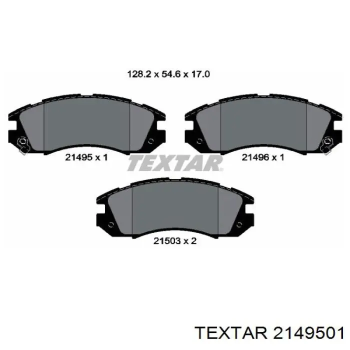 Колодки гальмівні передні, дискові 2149501 Textar